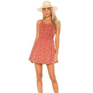 Free People Petunia Sleeveless Minidress Poppy Combo